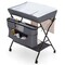 Baby Changing Table Portable Newborn Nursery Organizer Adjustable Height W/Wheel